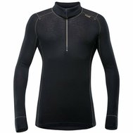 Rolák DR DEVOLD Wool Mesh Man Half Zip Neck S black